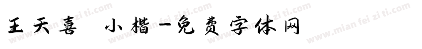 王天喜 小楷字体转换